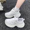 Super fire thick-soled dad shoes  summer new versatile thin breathable mesh heightening casual sports shoes