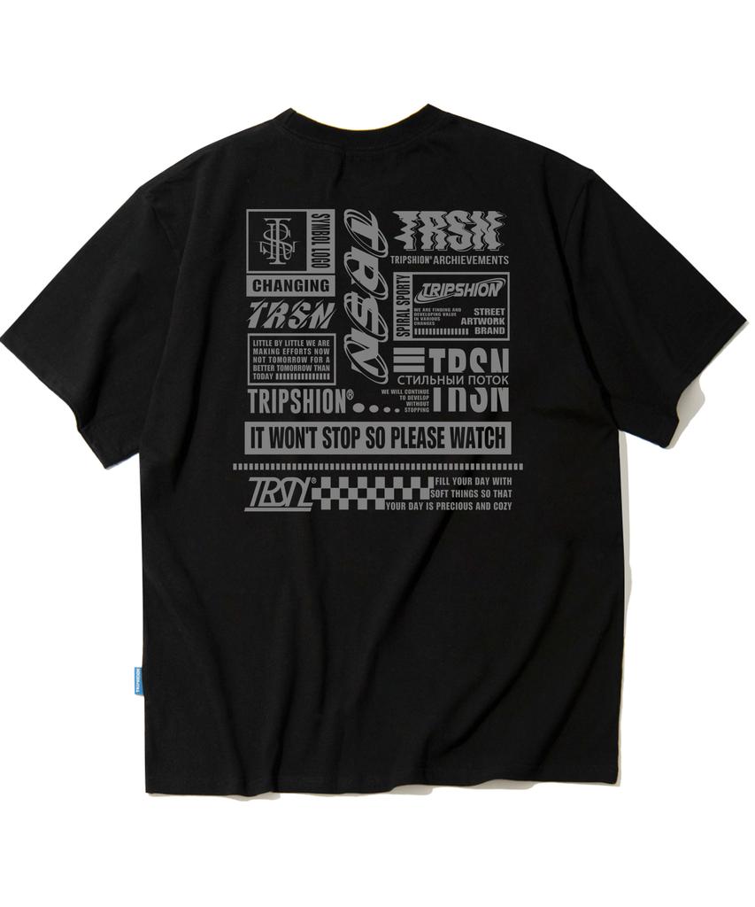TRIPSHION Big Logo Compil Graphic T-Shirt - 8 Colors (Type B)