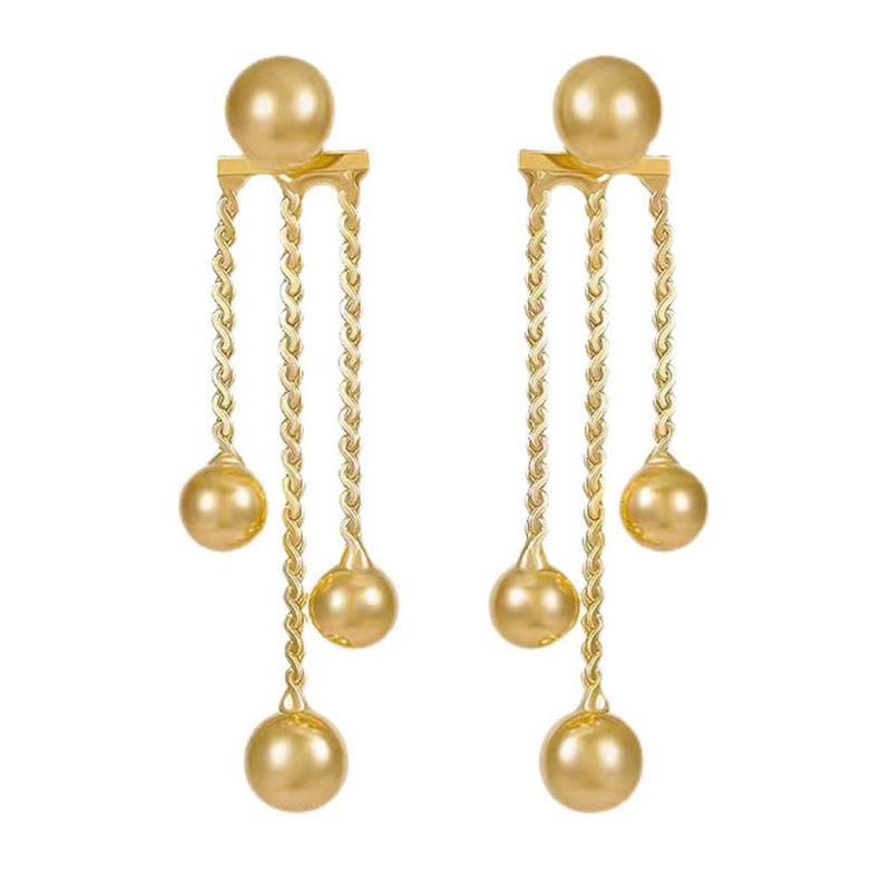 

Золотистые длинные серьги-кисточки с подвесками для женщин, геометрические серьги-подвески в виде бабочек, новая модная металлическая бижутерия золотой