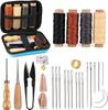 Hand-Stitched Leather Goods DIY Sewing Kit: 33-Piece Set for Making Leather Items