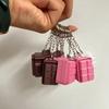 Chocolate Shaped Fidget Slider Keychain Cute Colorful Stress Relief Toy Smooth Surface for Kids School Bag Pendant Gifts