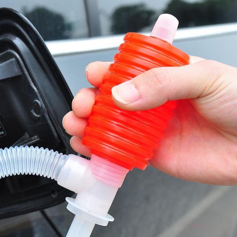 Car Truck Fuel Oil Gasoline Diesel Transfer Sucker Hand Pump Manual Siphon Suction Water Chemical Liquid Pump Universal Car Tool