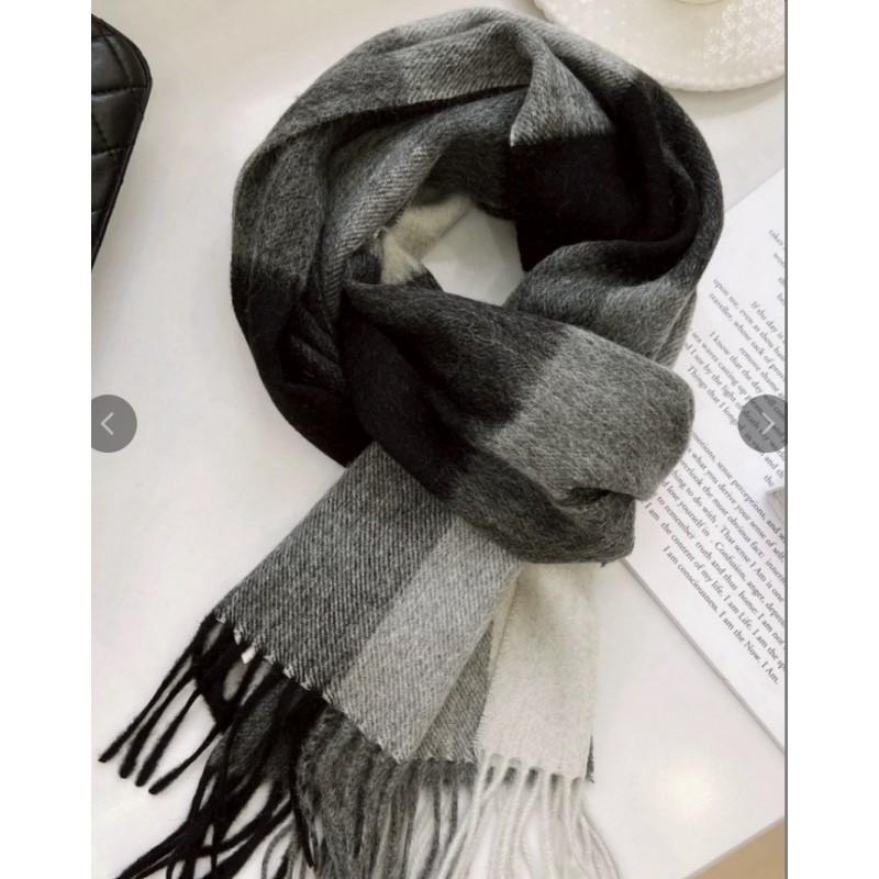 100% Wool Plaid Scarf Men Women Winter Warm Knit Short Shawl Unisex Fashion Accessory