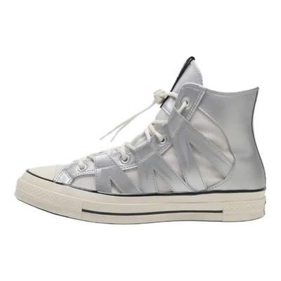 Chuck 70 Mesh High Dull Silver Unisex Sneakers Egret Black A15187C