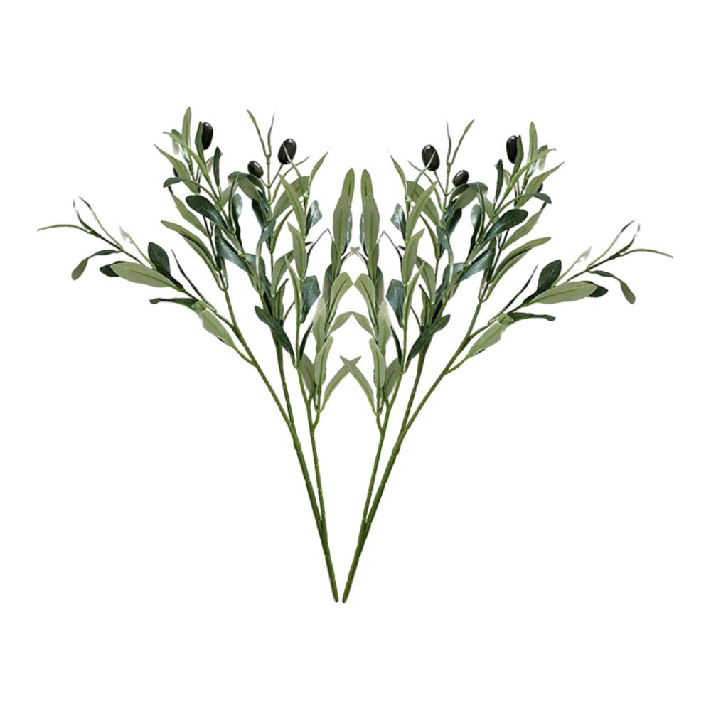 

Реалистичная искусственная ветка оливкового дерева с плодами для украшения дома, сада, праздничный аксессуар, принадлежности для вечеринки по случаю дня рождения зелёный