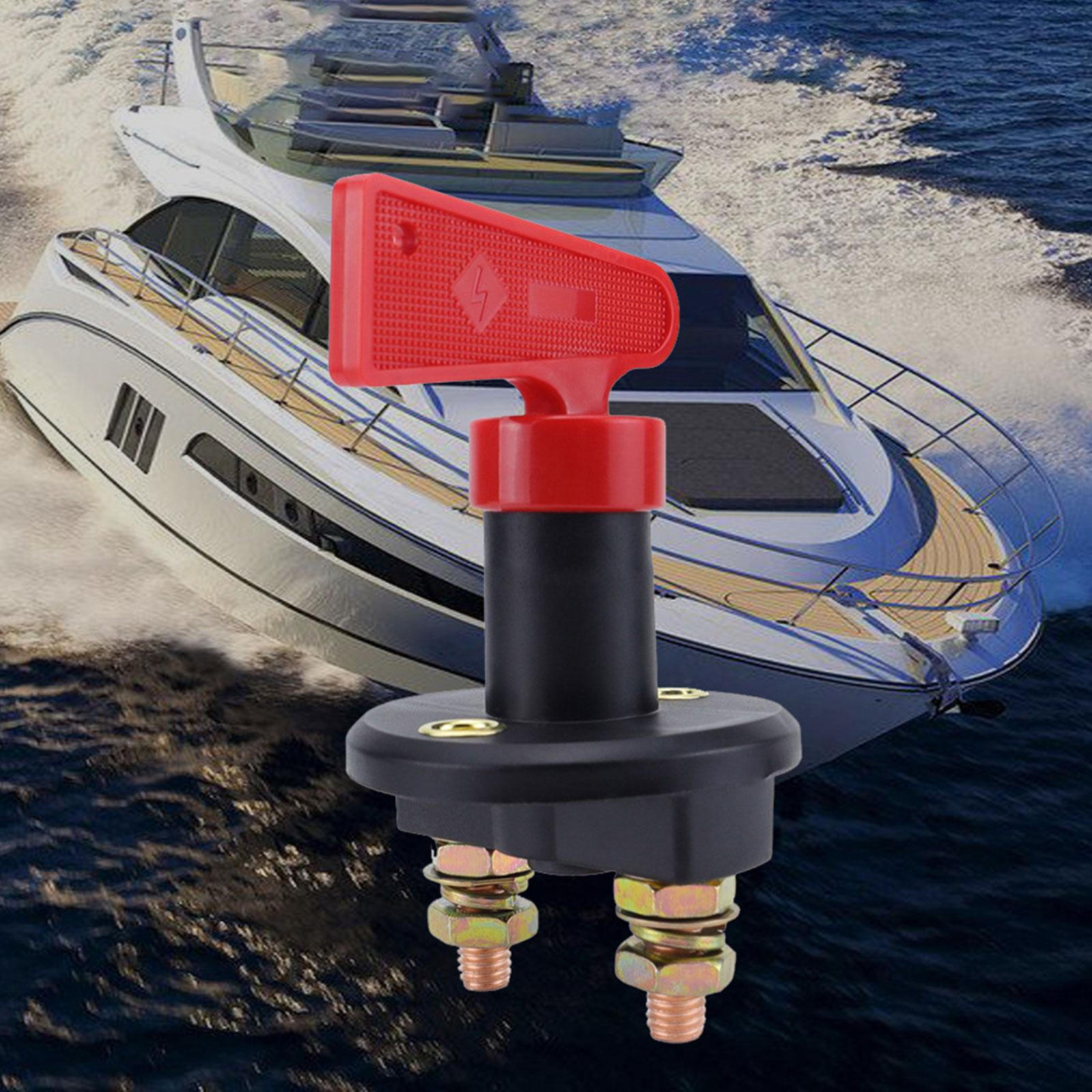 

Battery Disconnect Switch Accessories Power Cut Sturdy for Truck Red Lid