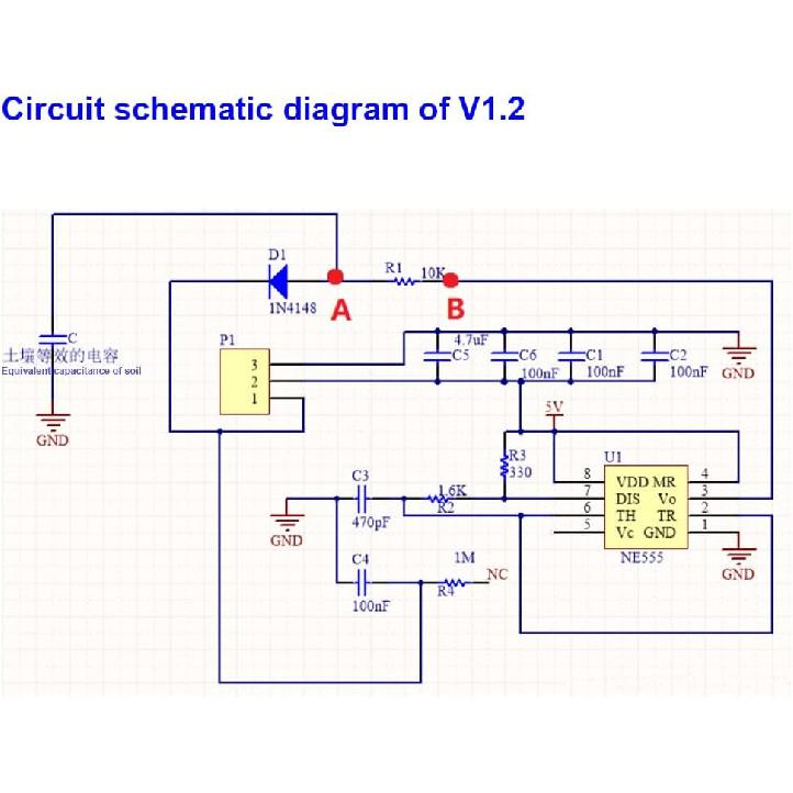 5PCS Capacitive Analog Soil Moisture Sensor Module 3.3~5.5V Corrosion Resistant Humidity Detection Sensors DIY Electronic for Arduino for Raspberry
