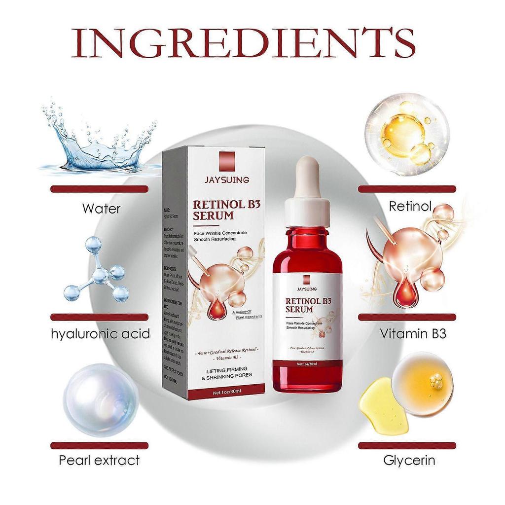 Retinol B3 Serum, Retinol Face Serum with Vitamin B3, B3 Retinol Serum for Face Anti Aging, Retinol Anti-wrinkle Serum Repair Wrinkles