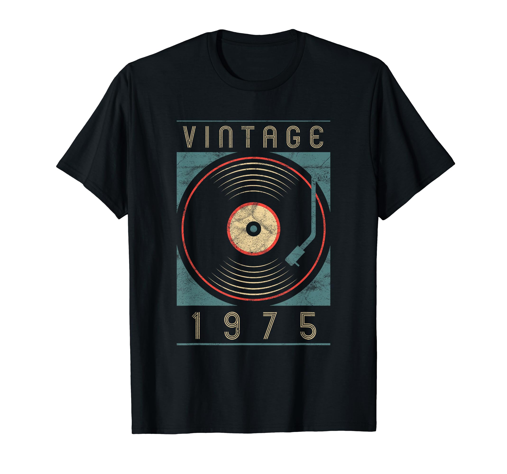 

Vintage 1975 Vinyl Retro Turntable Birthday DJ Gift T-Shirt чёрный