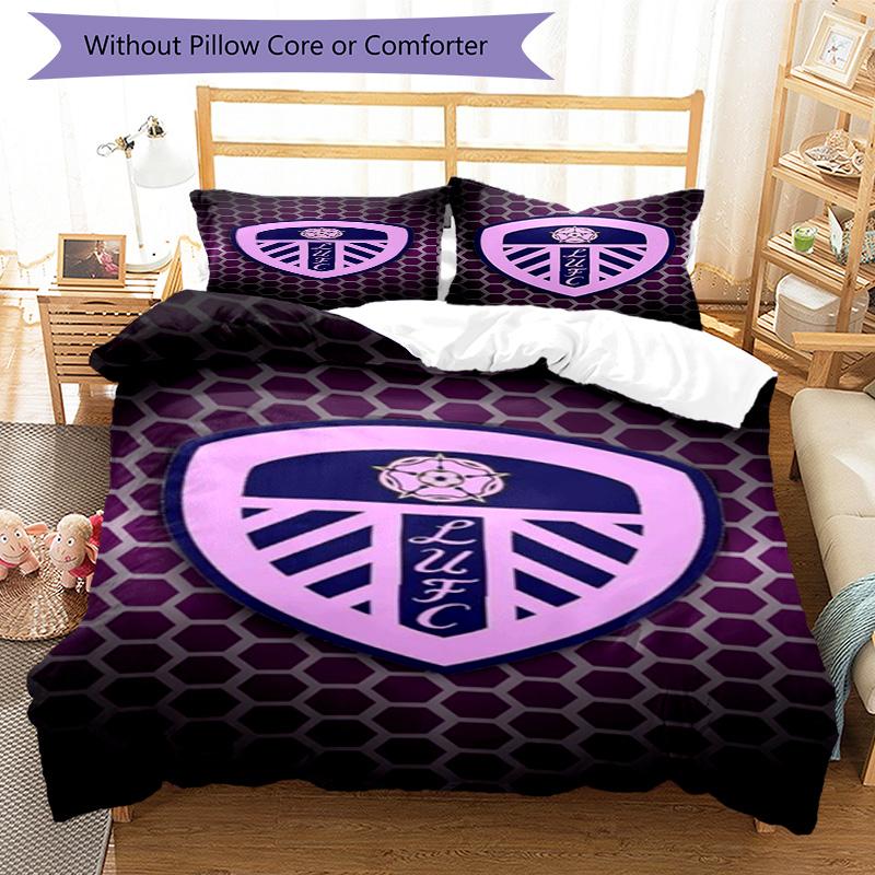 Fc Crest Design Printed Pattern Duvet Cover Set – includes 1 duvet cover and 2 matching pillowcases Bedroom decor Christmas gifts