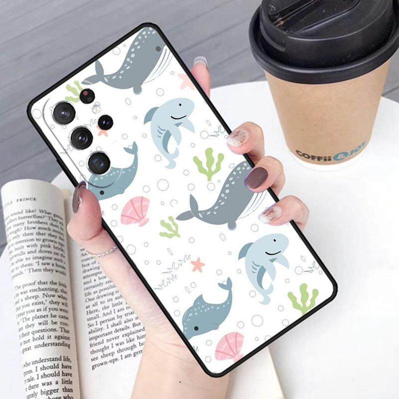 Baby Whale Phone Case Cover For Samsung Galaxy S24 S25 Ultra S21 S22 Ultra S10E Note 10 Plus Note 20 FE S23