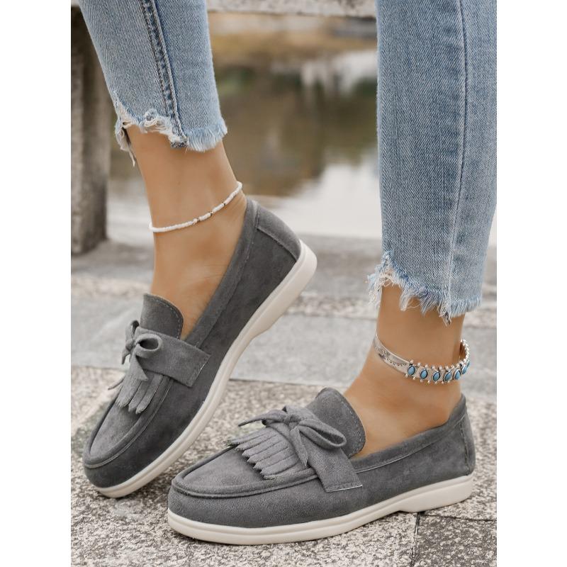 Women’s Slip-On Tassel Loafers Casual Platform Shoes
