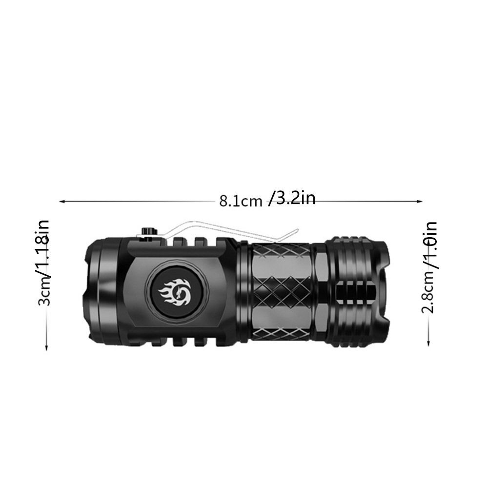 Explosive Flash Flashlight Super Bright Hat Clip Light Mini Small Torch  Camping