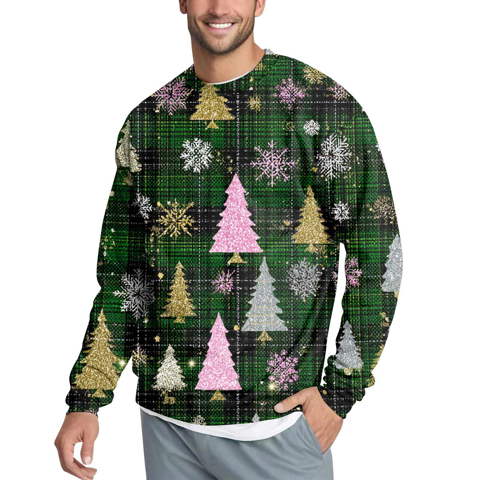 

Men s Casual Fashion Printed Round Neck Pullover Sweatshirt XXXL