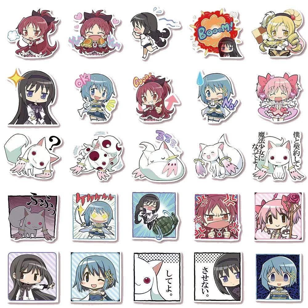 10/30/48pcs Anime Puella Magi Madoka Magica Stickers Kawaii Graffiti Decals DIY Notebook Luggage Scrapbook Cute Cartoon Sticker