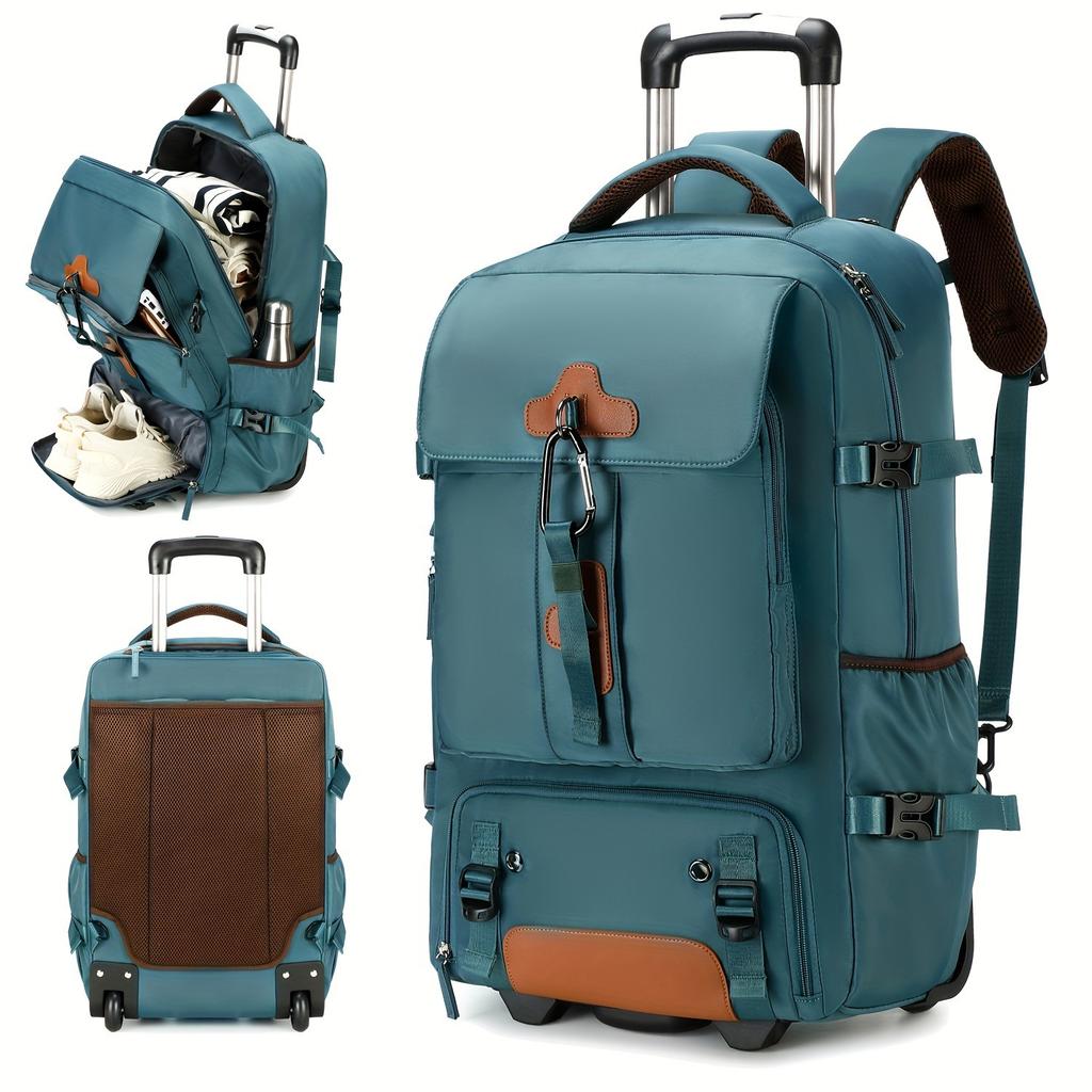 TS JYL laptop bag,Cross Border Wholesale Rolling Backpack Oxford Light Large High End Travel Hiking Bag
