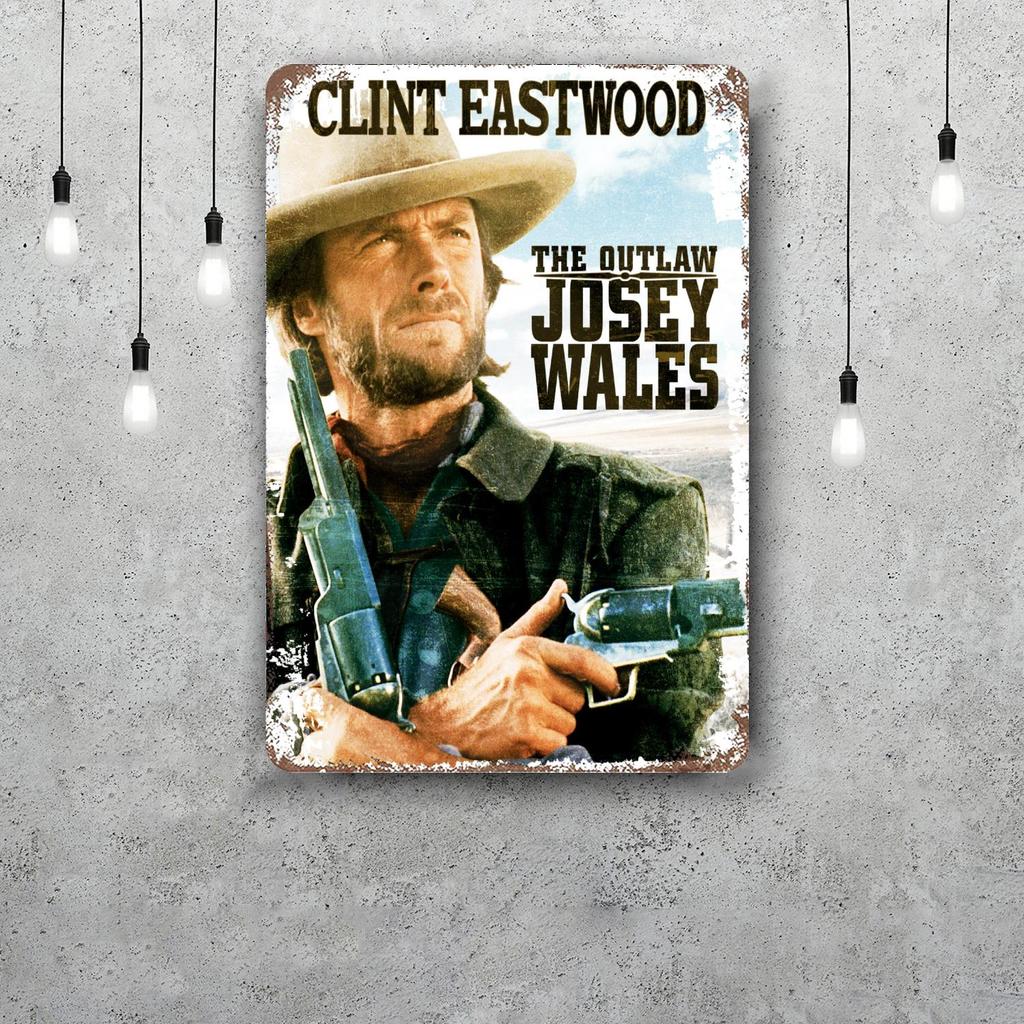outlaw josey wales Metal Signs wall decor Vintage Tin Signs Captain Metal Poster Decor for Bar Pub Club Wall Decoration