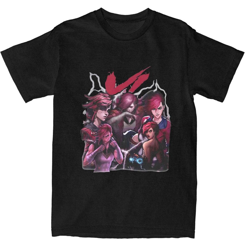 Vintage Jayce And Viktor Arcane Bootleg Tee Shirt for Men Women Gift T Shirts 100% Cotton Clothes