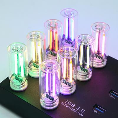 Auto USB LED Filament Dotykové Stmívací Žárovka 5V Retro LED Žárovky 0.3W Noční Světlo Kemping Žárovkové Dekorativní LED Osvětlení