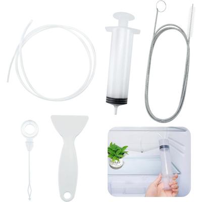 5-piece Refrigerator Drain Cleaning Kit – Includes Steel Wool and a Brush To Deal with Clogged Drains and Water Outlets