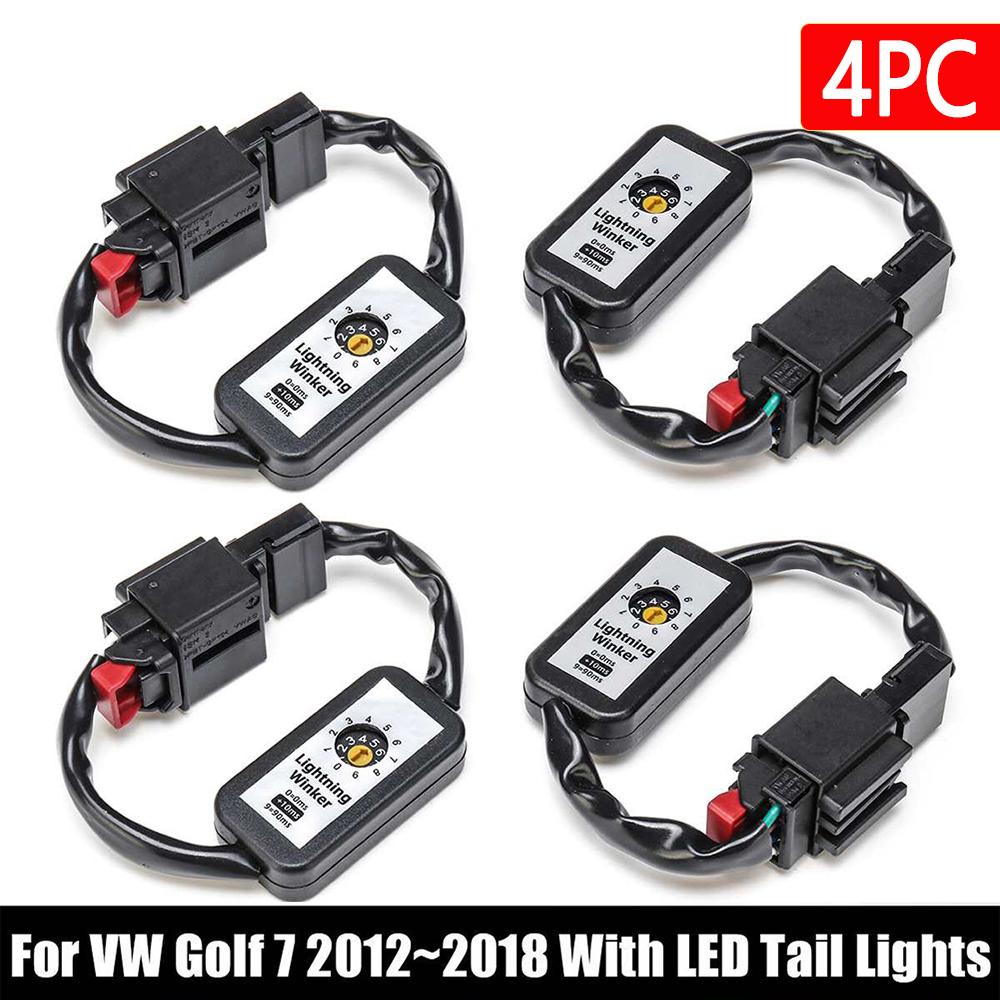 2Pcs Dynamic Turn Signal Indicator LED Taillight Add-On Module Cable Harness For Golf 7 2012 - 2018 with LED Tail Light For AU1