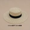 [Customized] Straw flat-top straw hat women's summer fashion seaside beach Panama straw top hat wholesale