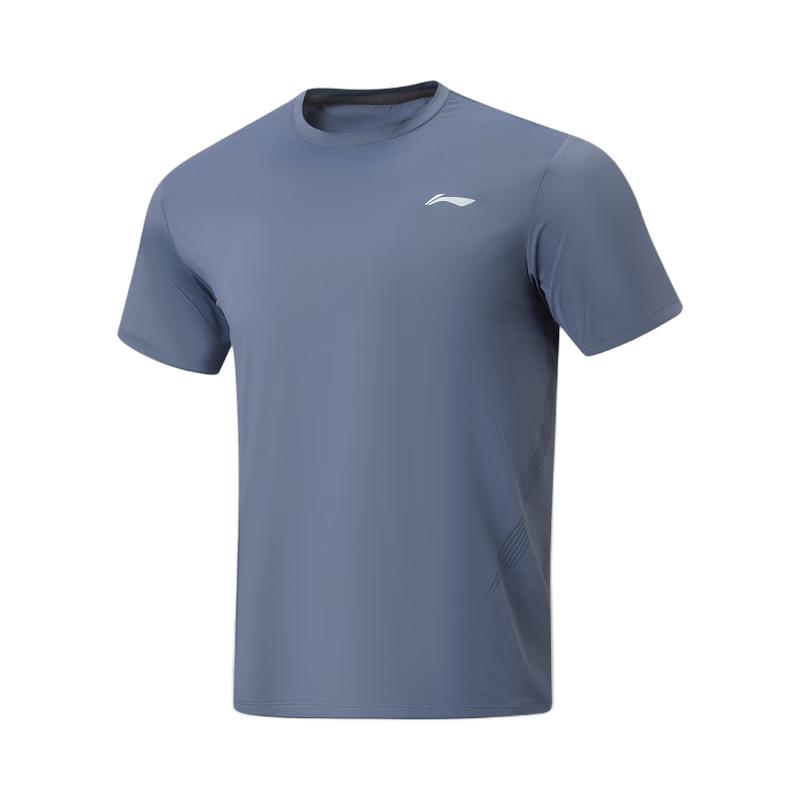 

Мужская футболка Li-Ning с круглым вырезом, быстросохнущая, с защитой от солнца S