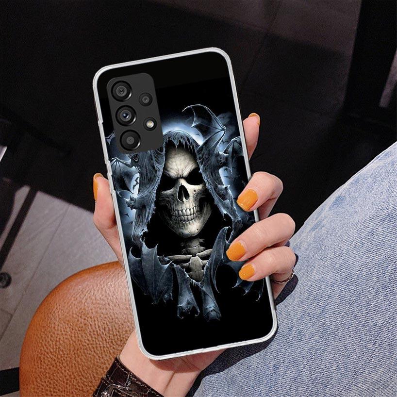 Reaper Skull Skeleton Gun Phone Case For Samsung Galaxy A17 A16 A15 A14 A13 A57 A56 A55 A54 A53 A37 A36 A35 A34 A33 A26 A25 A24