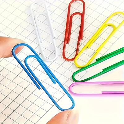 Metal Paper Clip Durable Rust Coated Paper Clips Reusable Solid Color Paper Clips Colored Paper Clips for Document Organizing