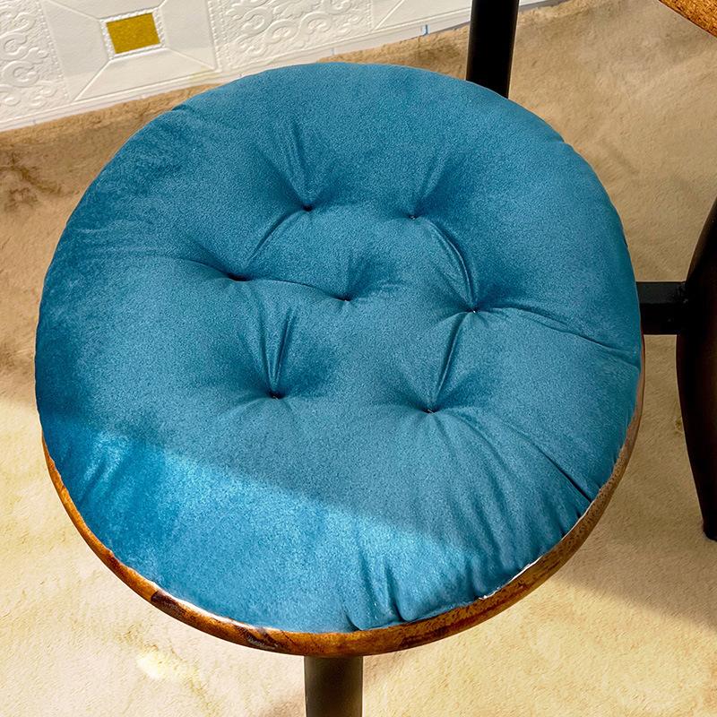 1pcs Solid Color Thickened Soft Plush Student Stool Cushion Circular Meditation Mats Square Living Room Floor Cushions Anti Slip Balcony Pads