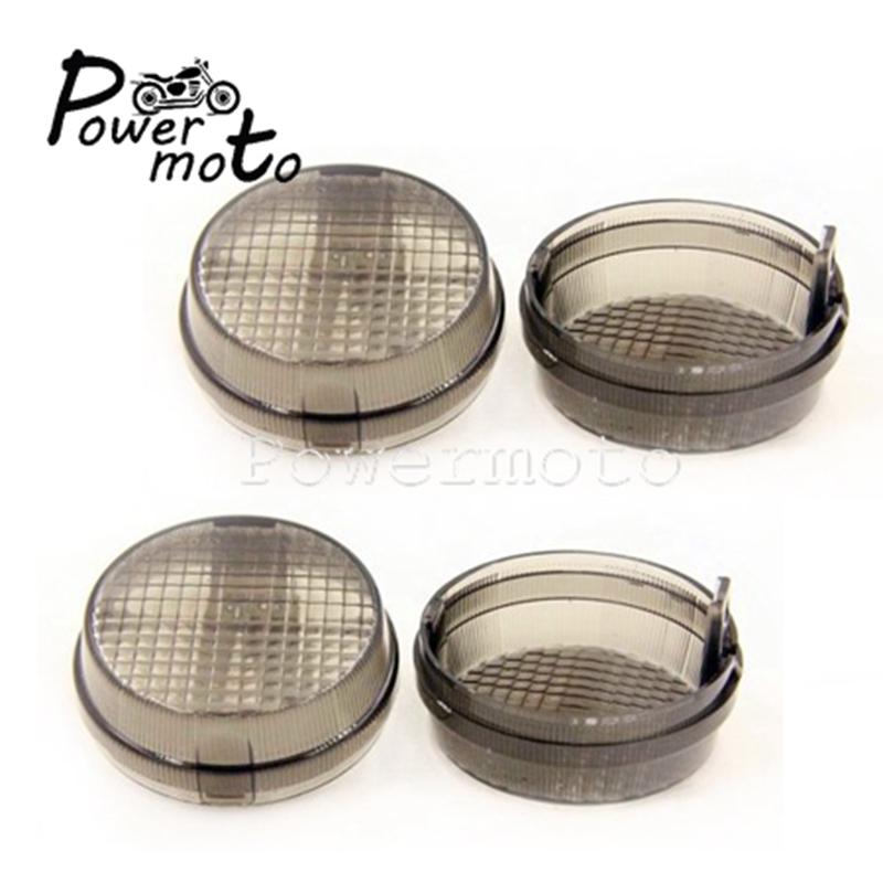 2/4 Universal Front & Rear Turn Signal Lens 2.75" Indicator Lense Cover For Honda Kawasaki Cruisers VTX VN Vulcan 1300 1600 1800