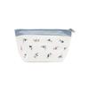 Afternoon Tea Living JD56 Heritage Fleur Embroidered Insulated Lunch Blue Boat-Shaped Pouch,