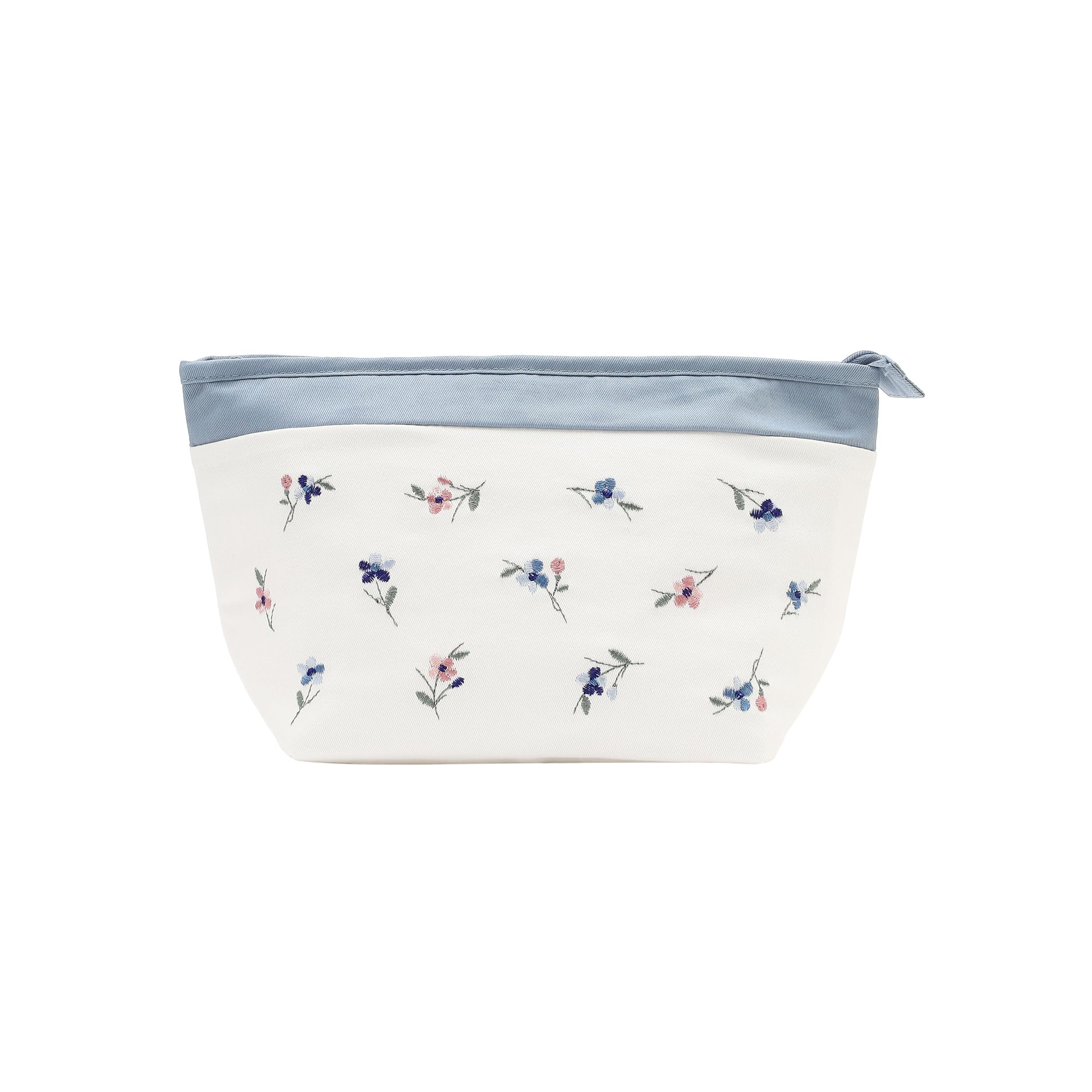 

Afternoon Tea Living JD56 Heritage Fleur Embroidered Insulated Lunch Blue Boat-Shaped Pouch, синий