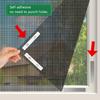 1 Set zuschneidbares und größenverstellbares magnetisches Fensternetz, magnetisches Moskitonetz für Heimfenster