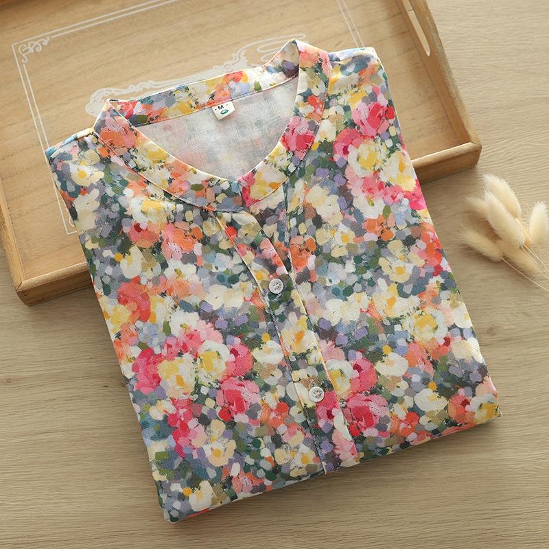 

Хлопковые рубашки, блузки, женские, летние, осенние, дышащие, большого размера, женская одежда S