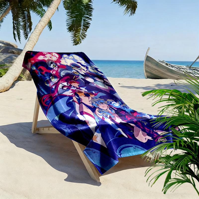 Gurren Lagann 2D Flat Print Beach Towel, Large Soft Quick Dry Towel for Beach Camping SwimmingDSTJ0925039