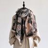 Luxury Winter Cashmere Scarf for Women Warm Thick Pashmina Blanket Poncho Female Shawl Wrap New Design
