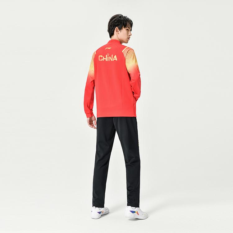 Li Ning Table Tennis Collection Sweatshirt Men's Total Cherry Red AWDU377-1