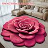 Special-shaped Flower Carpet Non-slip Soft Peony Floor Mat Absorbent 40x40cm/60x60cm Blanket for Living Room Tea Table Bedside