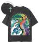 Harajuku Art Printed T-shirt Men Women Clothing Summer Short Sleeve High Quality Cotton Soft Tshirt Washed Oversized Tees Tops