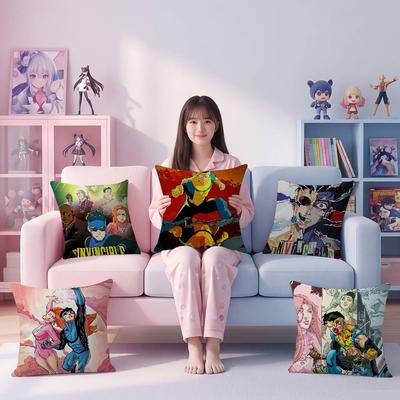 Anime IInvincible Cartoon Mini Cm Cushion Cover Pillow Cover Decor Pillowcase Home Pillowcase For Couch Pillow