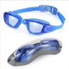 Adult Gradient Transparent Swimming Goggles with Easy Adjust Strap Anti-Fog Anti-UV Antileak Silicone Gasket