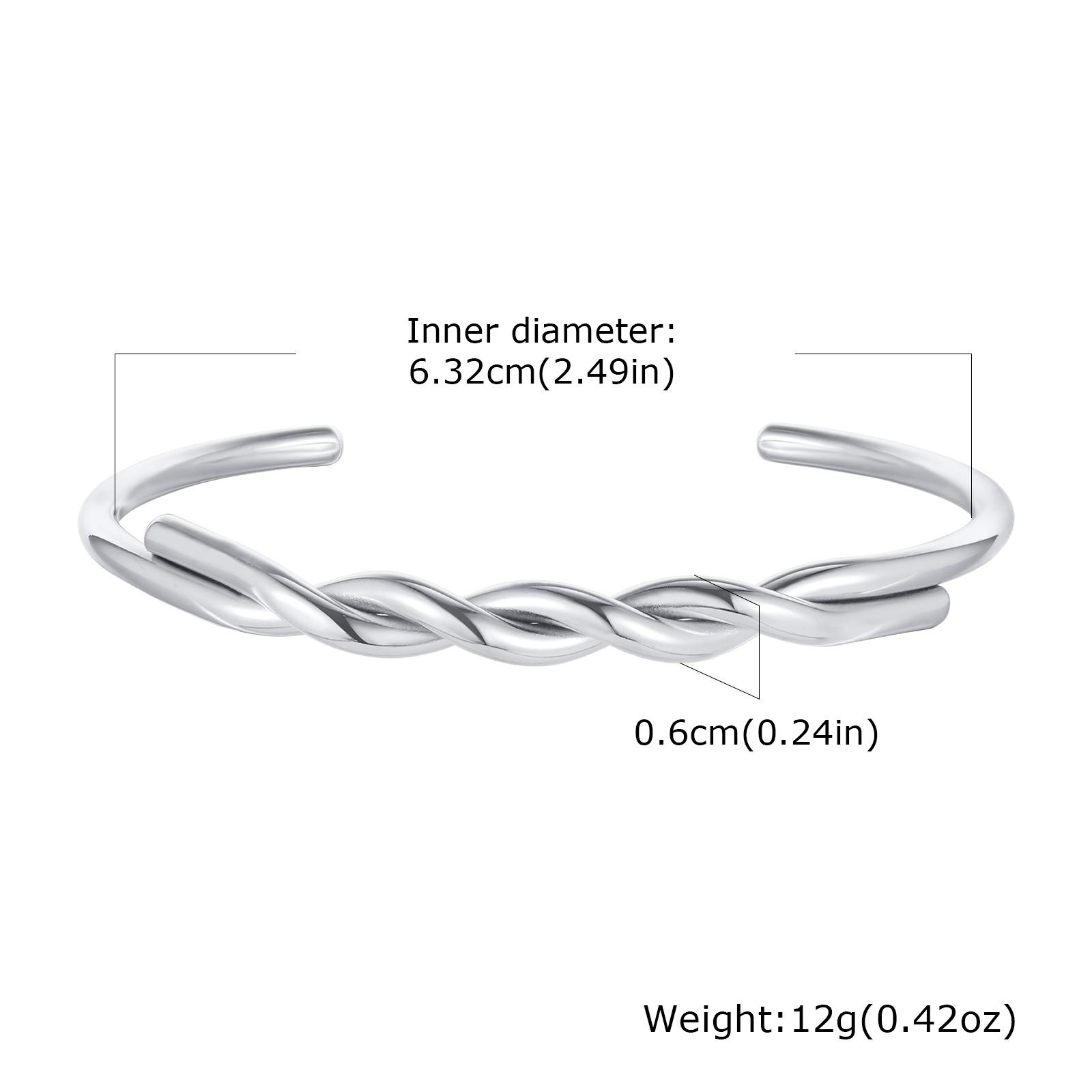 

Vnox Chic Mobius Cuff Bangle Bracelets Women Men,Gold Color Waterproof Thin 4MM Stainless Steel Twisted Wristband Gift Jewelry 60mm in Diameter