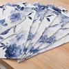 Blue Leaves Watercolor Placemats Set of 4, 12x18 Inch Spring Summer Leaves Table Place Mats for Kitchen Dining Home Party Decor