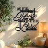 Art Mural en Métal avec Verset Biblique Gravé Josué 24 15 Décoration de Maison Chrétienne pour Intérieur Extérieur Jardin Cadeau