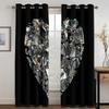 3D Romantic Love Heart Black White Diamond Window Curtains Blinds For Living Room Kids Bedroom Bathroom Kicthen Door Home Decor2