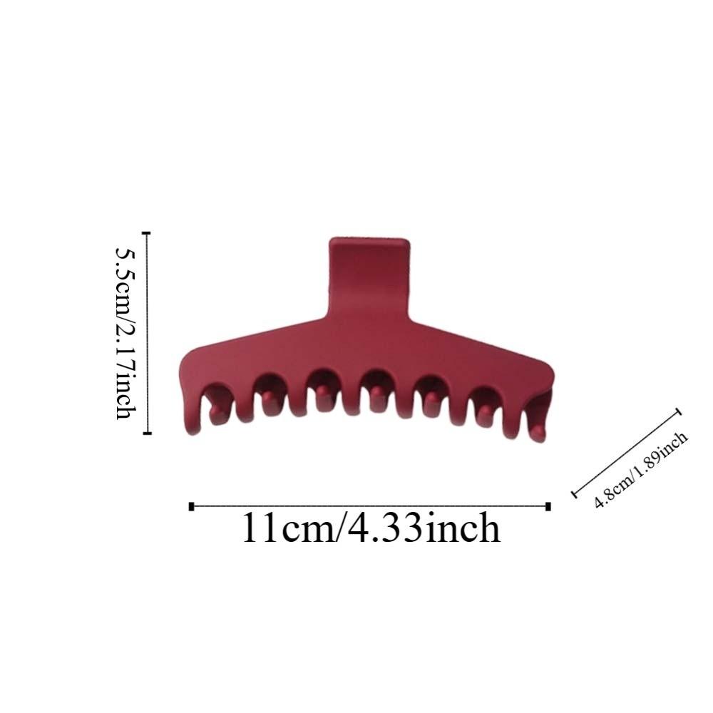 Safe Silicone Shark Clip Square Korean Style Straight Line Shaped Hair Claw Headwear Creative Solid Color Shark Clip School
