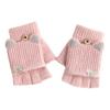 2pack Flexible Finger Movement Gloves Cold Weather Knitted Gloves Child Gloves for Daily Use