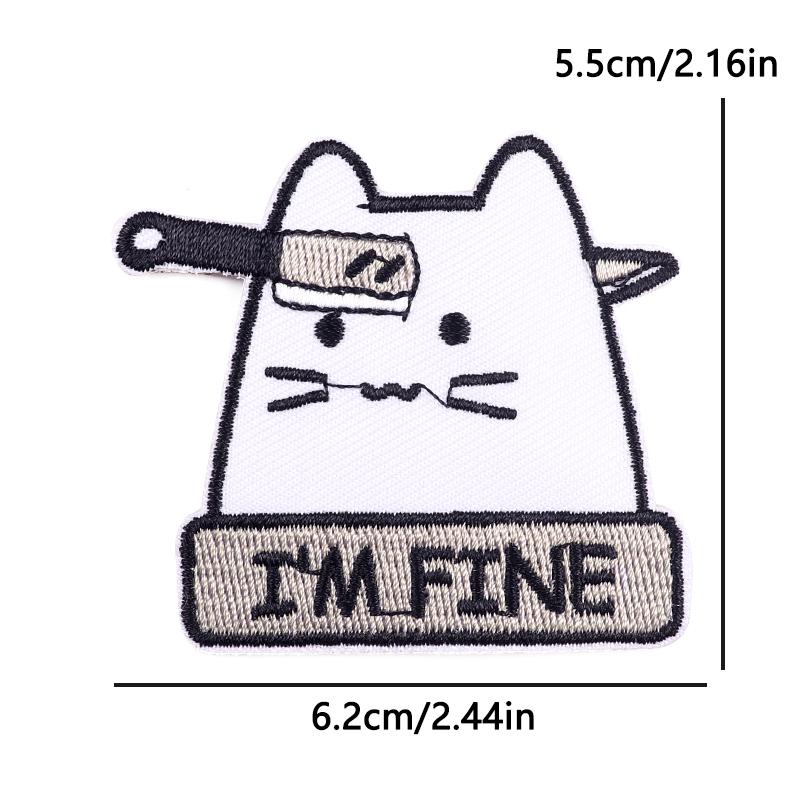 Cute Cat Duck Animal Cartoon Iron On Embroidery Patch for Kids Clothing Backpack Jacket School Bag Kawaii Design Decoration
