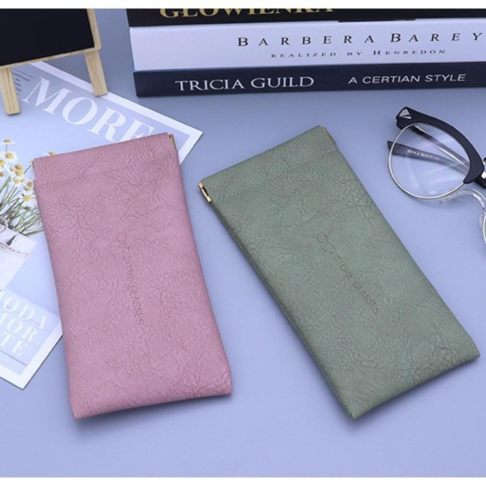 PU Leather Soft Eyeglass Case Protective Cover, Portable Sunglasses Box, Squeezable Eyeglass Bag for Both Men and Women, Availab